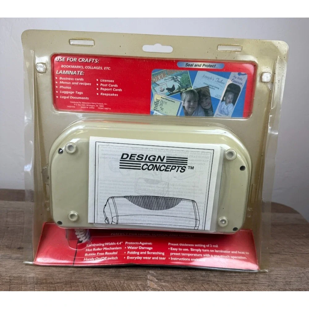 Design Concepts HOT LAMINATOR Seal & Protect Laminate Up to 4